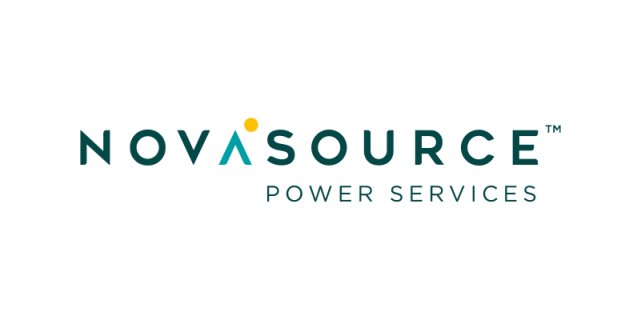 Novasource Power Services logo in green blue and yellow