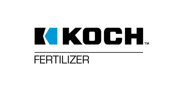 Koch Fertilizer Logo in blue and black